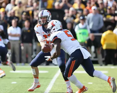 Wes Lunt & Ke'Shawn Vaughn - Illinois at Iowa - 2015