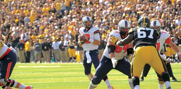 Wes Lunt - Illinois Football vs. Iowa - 2015