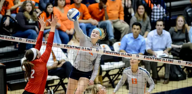 Katie Stadick Illinois Volleyball vs. Nebraska - 2015