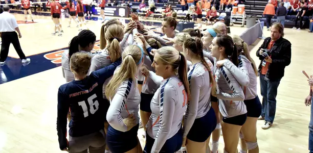 Team Huddle Illinois Volleyball vs. Nebraska - 2015