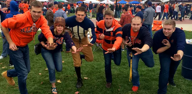 Red Grange Mascot at Homecoming Game - Oct. 24, 2015