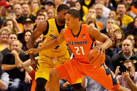 NCAA Basketball: Missouri at Illinois - Malcolm Hill