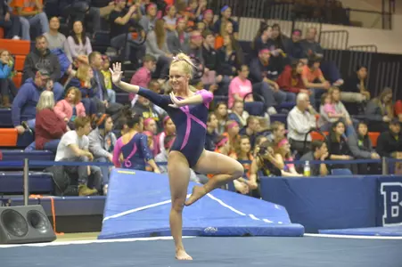 Jordan Naleway at the Pink Meet against Penn State on 1/31/15.