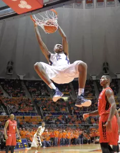 Leron Black (12) vs. Rutgers, Feb. 3, 2015 (Mark Jones/Illinois Athletics)