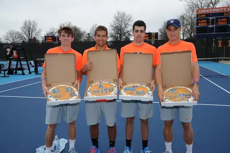 Senior Day Farris Gosea, Ross Guignon, Tim Kopinski, Blake Bazarnik