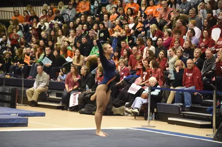 Heather Foley at the Illini's meet vs. Oklahoma on 2/27/15.