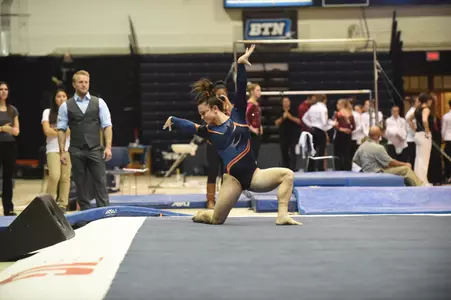 Giana O'Connor at the Illini's meet vs. Oklahoma on 2/27/15.