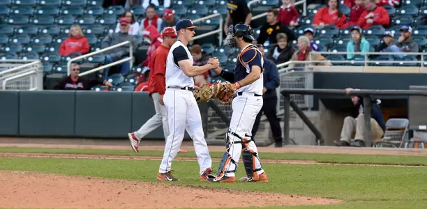 Tyler Jay and Jason Goldstein celebrate vs. Nebraska - 2015 Big Ten Tournament