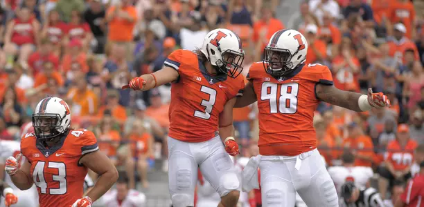 Taylor Barton and Joe Fotu - Illinois Football 2014