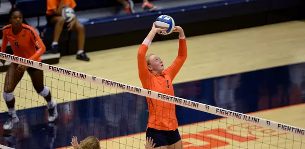 Jordyn Poulter Illinois Volleyball vs. Miami Ohio - 2015