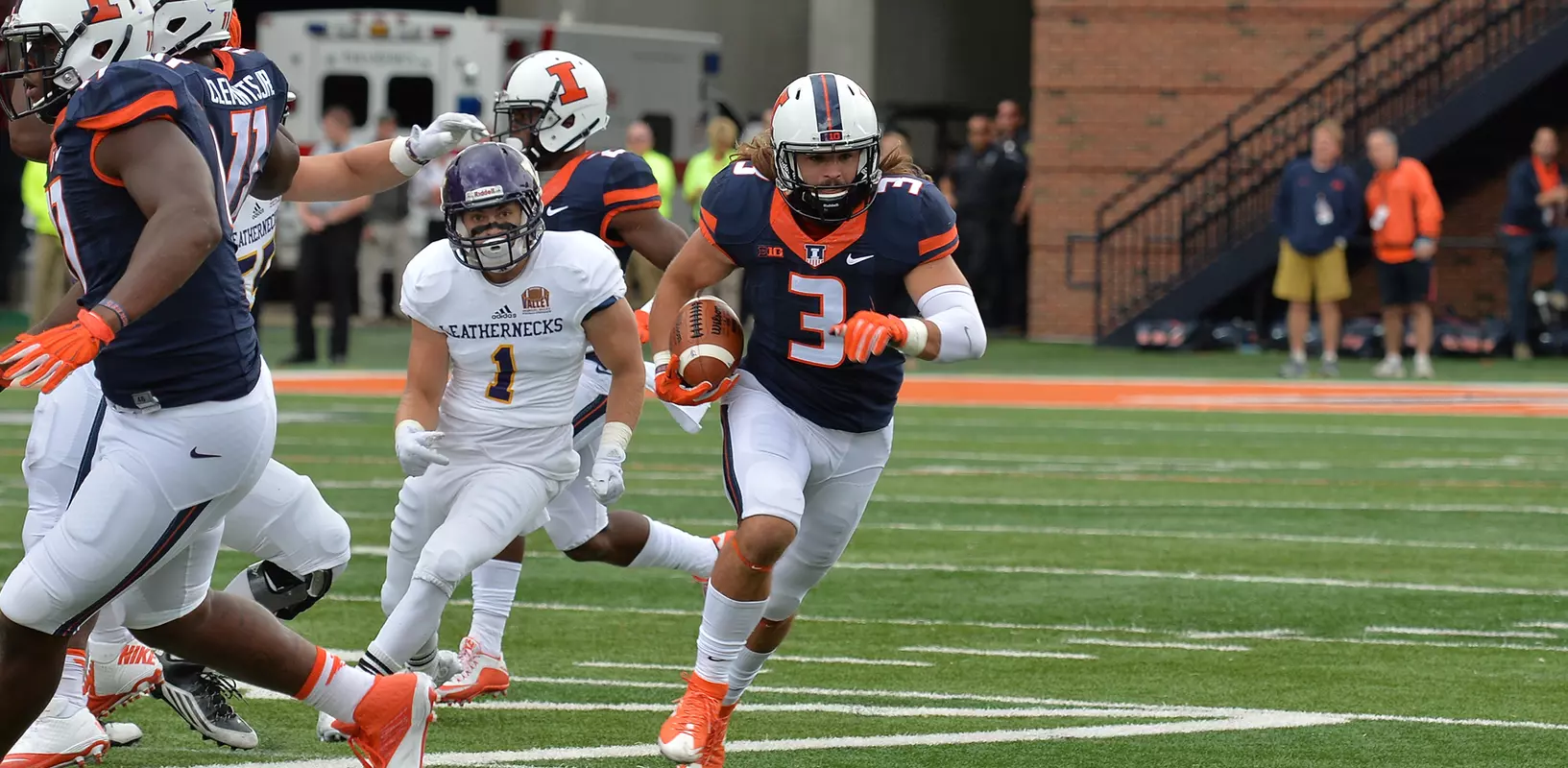 Taylor Barton - Illinois Football vs. Western Illinois - 2015