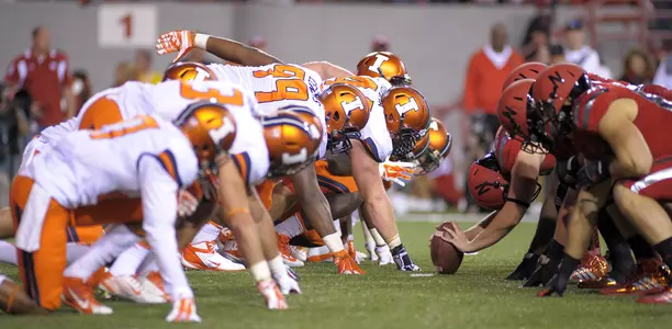 Line of Scrimmage Illinois at Nebraska 2014