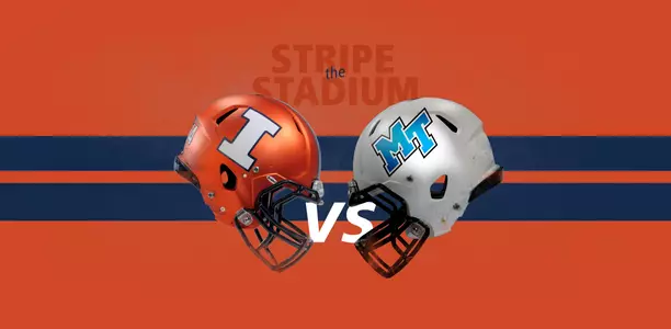 Game 4 Illinois vs. MTSU Stripe the Stadium Helmet Graphic
