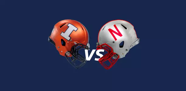 Game 5 Illinois vs. Nebraska Helmet Graphic - BLUE