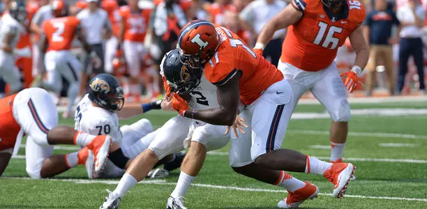 Jihad Ward - Illinois Football vs. Kent State - 2015