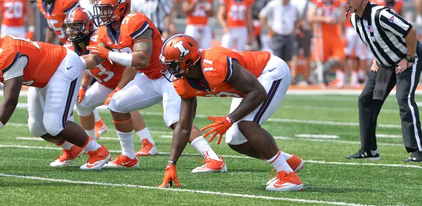 Jihad Ward - Illinois Football vs. Kent State - 2015