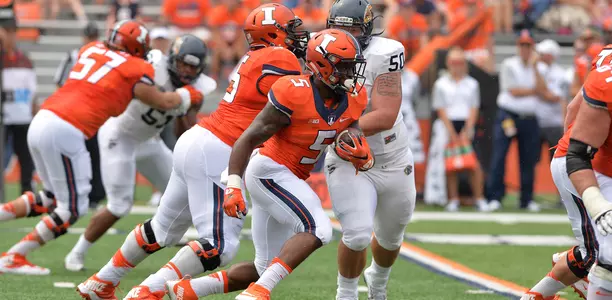 Ke'Shawn Vaughn - Illinois Football vs. Kent State - 2015