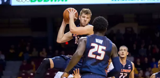 Michael Finke rebound at Minnesota - Jan. 23, 2016