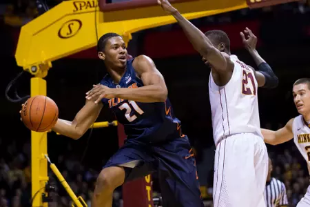 NCAA Basketball: Illinois at Minnesota - Malcolm Hill