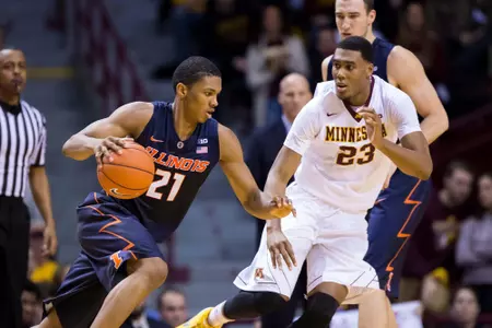 NCAA Basketball: Illinois at Minnesota - Malcolm Hill