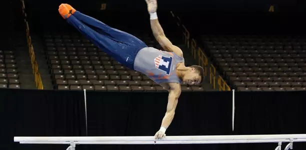 Chandler Eggleston parallel bars at Iowa