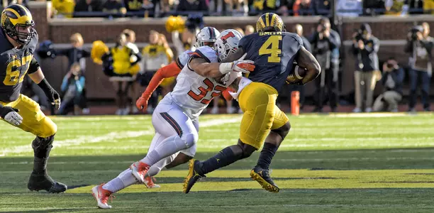 Tre Watson - Illinois vs. Michigan - October 22, 2016