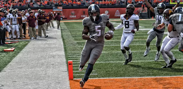 Ke'Shawn Vaughn Touchdown - Illinois vs. Minnesota - October 29, 2016