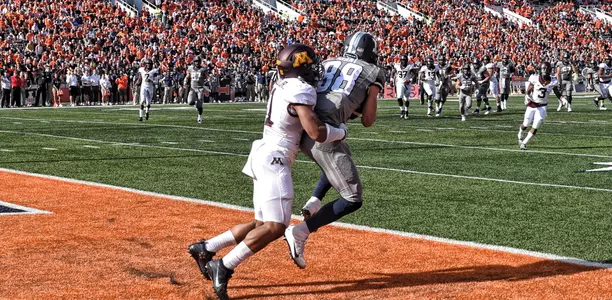 Zach Grant Touchdown - Illinois vs. Minnesota - October 29, 2016