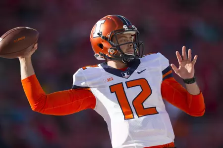 Wes Lunt NCAA Football: Illinois at Wisconsin