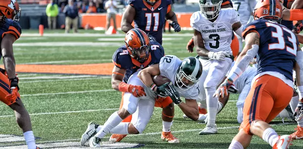 Dele Harding - Illinois vs. Michigan State - November 5, 2016
