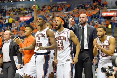 Illinois Bench NCAA Basketball: Missouri vs Illinois