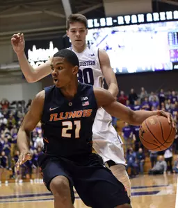 NCAA Basketball: Illinois at Northwestern - Malcolm Hill