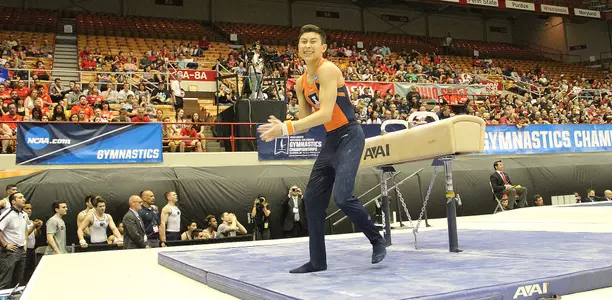 Brandon Ngai NCAA title winning routine 2016 smiling