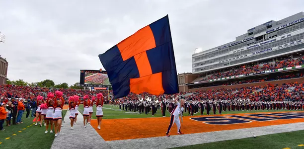 Illini football taking the field - Oct. 3, 2015 vs. Nebraska