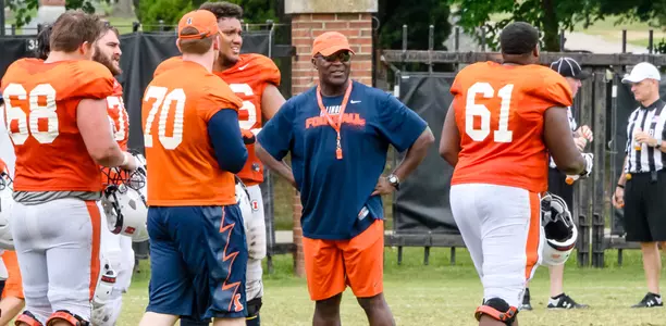 Lovie Smith at Training Camp Practice - Aug. 12, 2016
