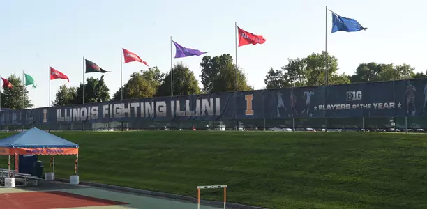 Illini Soccer Stadium FLags