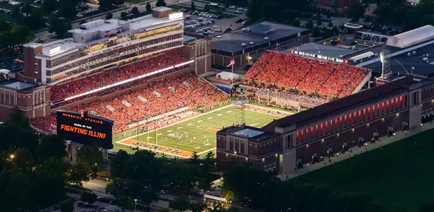 Memorial Stadium Aerial - Illinois vs. North Carolina - Sept. 10, 2016