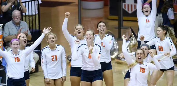 VB-Team Celebration vs. Arkansas
