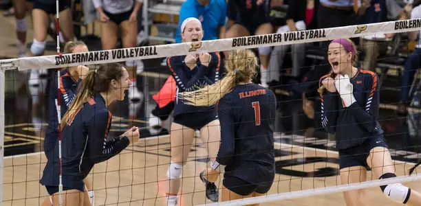 VB-Team Celebration at Purdue