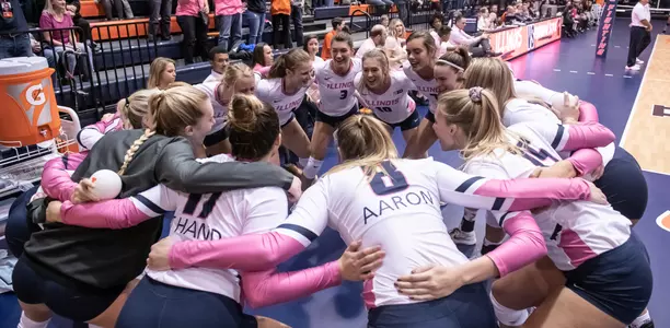VB - Team Huddle vs. Michigan State