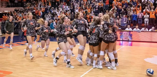 VB - Team Celebration vs Penn State
