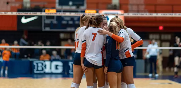 VB - Team Huddle vs. Rutgers