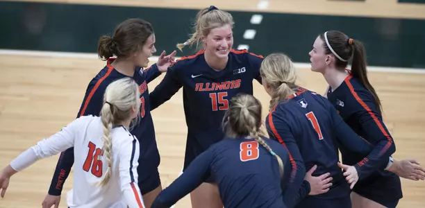 VB - Team Celebration at Michigan State