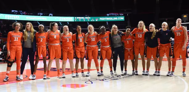 November 18, 2018 Illinois Women's Basketball vs. Columbia in Champaign, IllinoisPhoto Credit: Cary Frye / Illinois Athletics