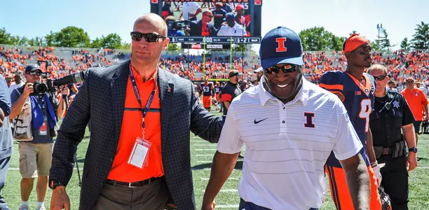 Josh Whitman and Lovie Smith - Illinois Athletics
