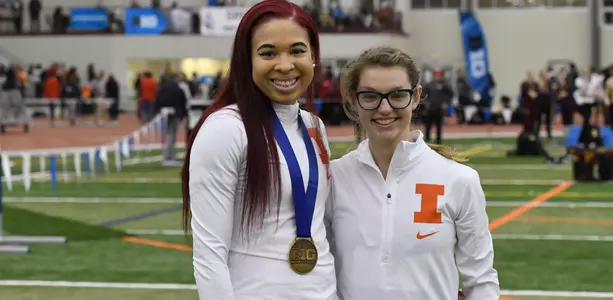 Jayla Stewart and Nicole Choquette B1G Indoors
