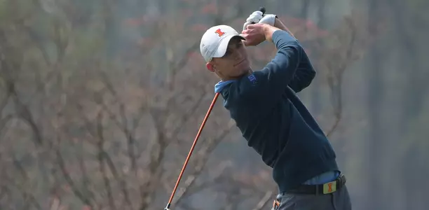 BALTIMORE, MD - APRIL 28: The Big Ten Men's Golf Tournament on April 28, 2018 in Baltimore, Maryland. (Photo by Will Newton)
