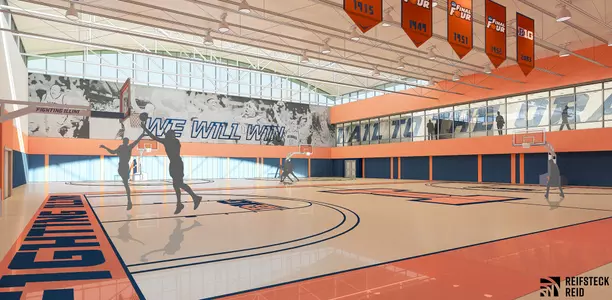 Illinois Athletics - Ubben Basketball Practice Facility Renovation - Gym View