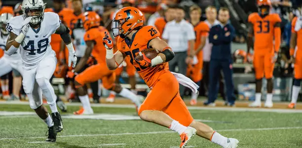 running back Mike Epstein #26 of the Illinois Fighting IlliniSeptember 21, 2018 - Illinois Football vs. Penn State in Champaign, ILPhoto Credit: Illinois Athletics