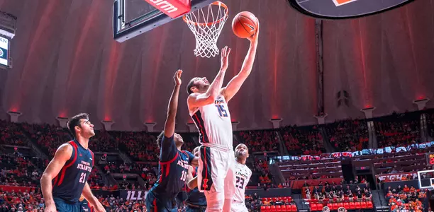 Illinois Fighting Illini forward Giorgi Bezhanishvili (15)Illinois Men's Basketball vs. Florida Atlantic in Champaign, IllinoisDecember 29, 2018Photo Credit: Craig Pessman / Illinois Athletics